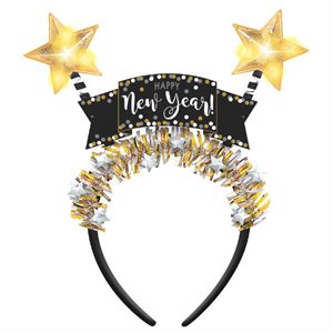 Happy New Year light up star headbopper