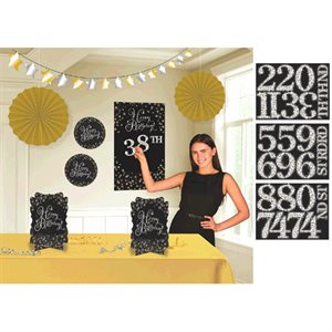 Sparkling Celebration happy birthday & add-an-age room decorating kit