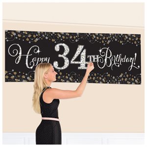 Sparkling Celebration add-an-age giant banner 65x20in