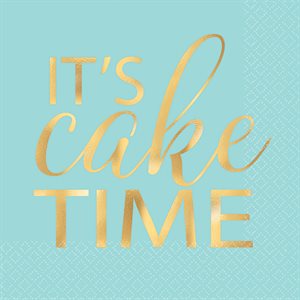 Pastel B-day it’s cake time beverage napkins 16pcs