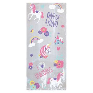 Magical Unicorn cello bags 20pcs with twist ties
