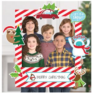 Christmas giant photo frame with props