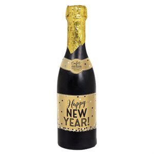 Bouteille de champagne lance-confettis 18po Nouvel An