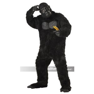 Adult black gorilla costume STD