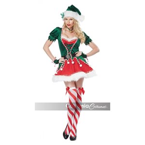 Adult Santa's assistant elf costume XS