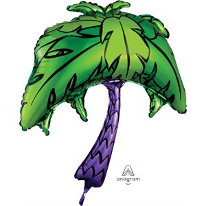 Palm tree with purple trunk supershape foil balloon