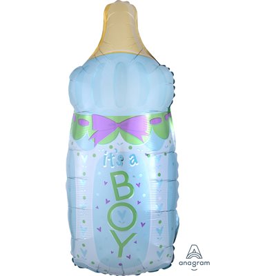 It's a boy baby bottle supershape foil balloon