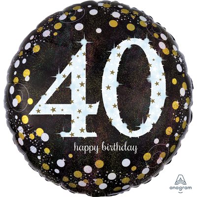 40th Sparkling Celebration std foil balloon