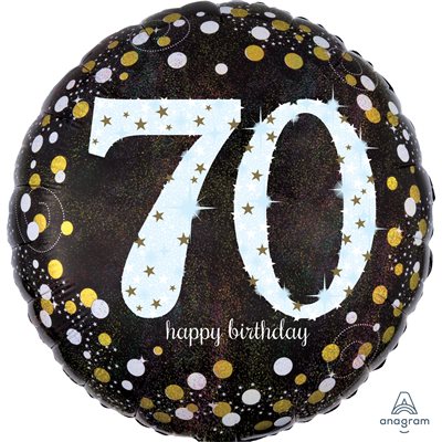 70th Sparkling Celebration std foil balloon