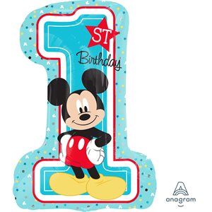 Ballon métallique supershape 1re anniversaire Mickey Mouse