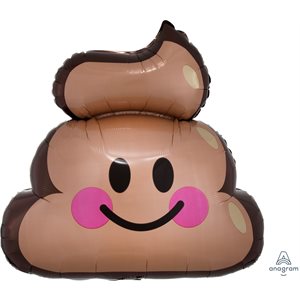 Poop Emoji supershape foil balloon