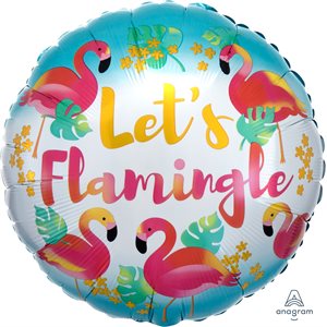 Let’s flamingle std foil balloon