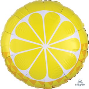Ballon métallique std tranche citron