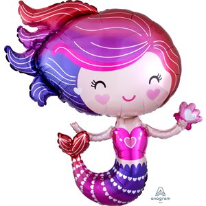 Pink & purple mermaid supershape foil balloon