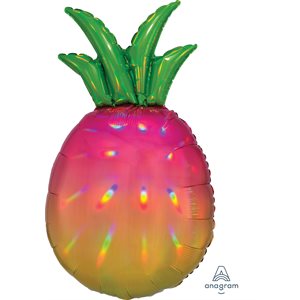 Iridescent pineapple supershape foil balloon
