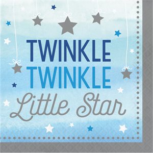 Twinkle Little Star blue lunch napkins 16pcs