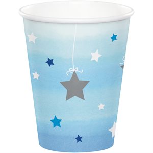 One Little Star blue cups 9oz 8pcs