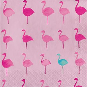 Elise pink flamingo lunch napkins 16pcs