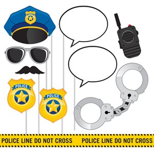 Police Party photo props 10pcs