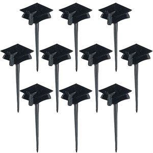 10 piques chapeaux de Graduation