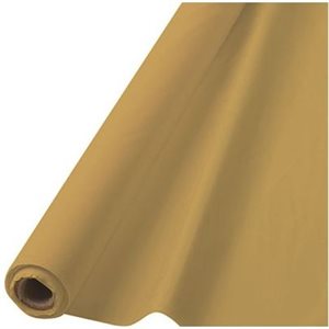 Gold plastic table cover roll 40inx100ft
