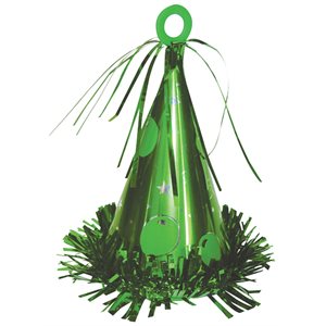 Green party hat balloon weight