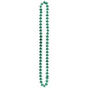 Collier de perles trèfles verts St-Patrick