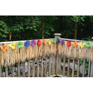 Luau deck fringe with flowers 24ft