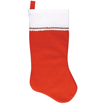 Red felt christmas stocking