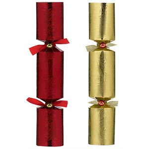 Red & gold paper crackers 8pcs