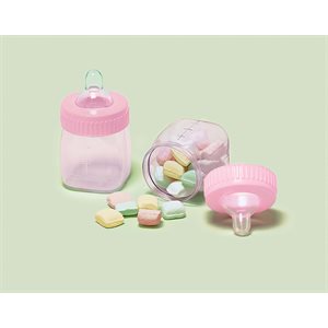 Pink fill-able baby bottle 6pcs