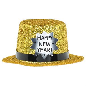 New Year glitter mini top hat