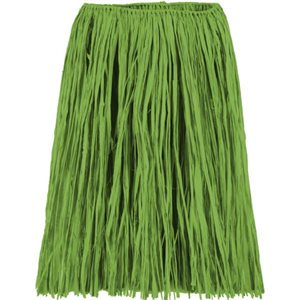 Adult green grass skirt 28x31in