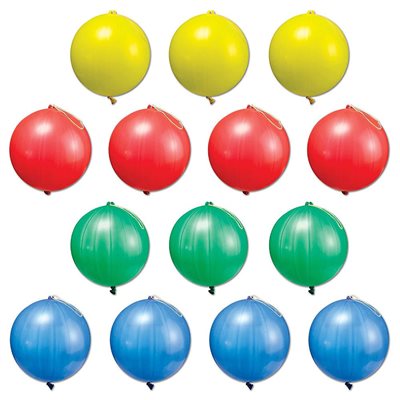 Asst latex punch balloons 14pcs