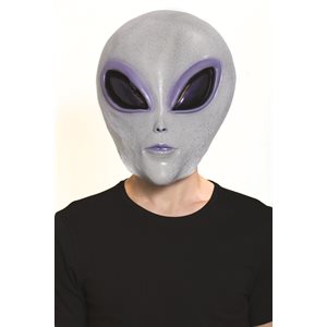 Masque complet tête d'extraterrestre gris