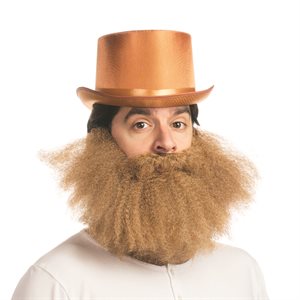 Barbe & moustache brun Perky Bonanza