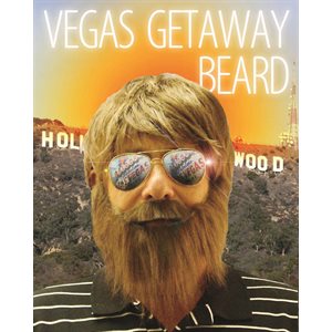 Barbe & moustache de Vegas getaway châtain