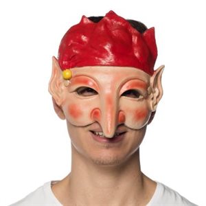 Christmas elf super soft latex half mask