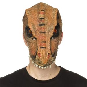 Brown tyrannosaur super soft latex mask