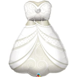 Bride’s wedding dress supershape foil balloon