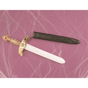 Deluxe dagger with sheath 18in