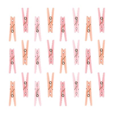 Asst pink clothespins favors 24pcs
