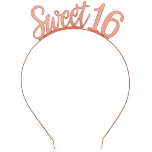 Serre-tête en métal "Sweet 16" rose