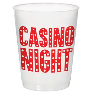 Casino night plastic cups 14oz 8pcs