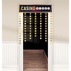 Casino night door curtain 38x51in