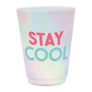 8 gobelets en plastique givré 14oz "Stay Cool"