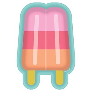 Pastel popsicle shaped plates 7in 8pcs