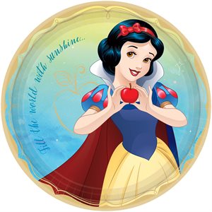 8 assiettes 9po Blanche-Neige "Fill the world with sunshine"