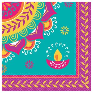 16 serviettes à repas Diwali