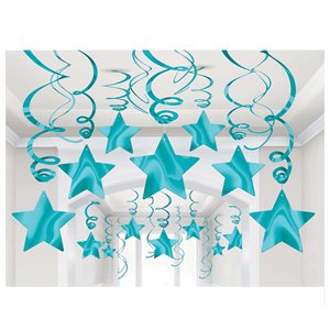 Caribbean blue star swirls decorating kit 30pcs